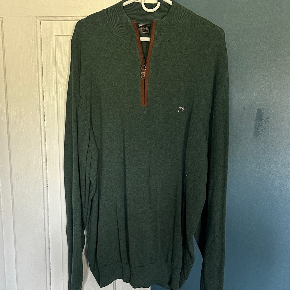 Forest Green Zip-Up Sweater